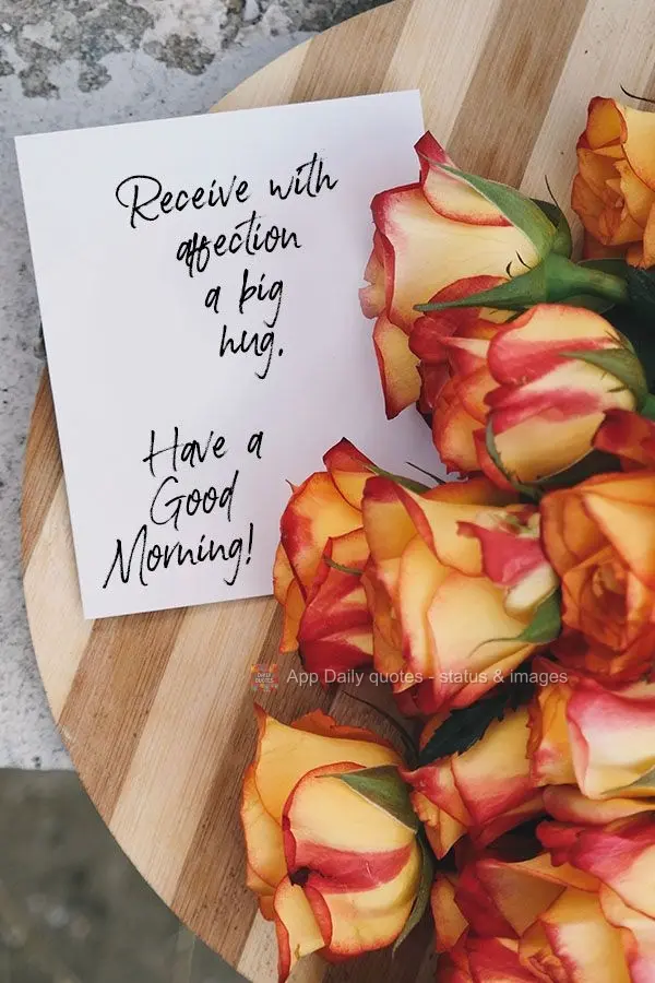 Receba com carinho um grande abraço.  Tenha um Bom Dia!