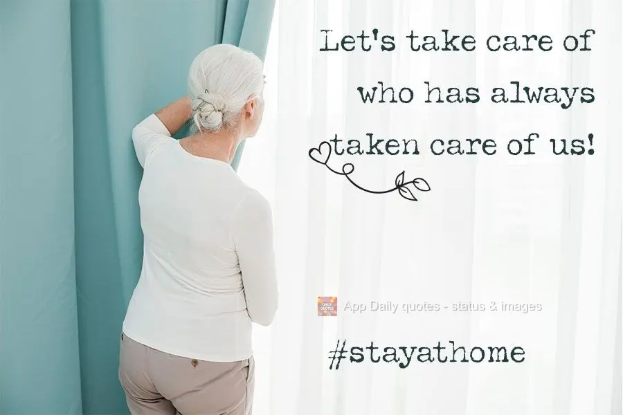 Vamos cuidar de quem sempre cuidou de nós! 
 #fqueemcasa