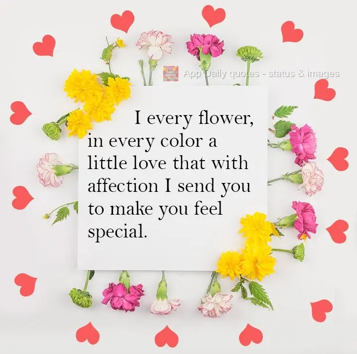 With one flower of every color, I'm sending you a little love with affection to make you feel special.