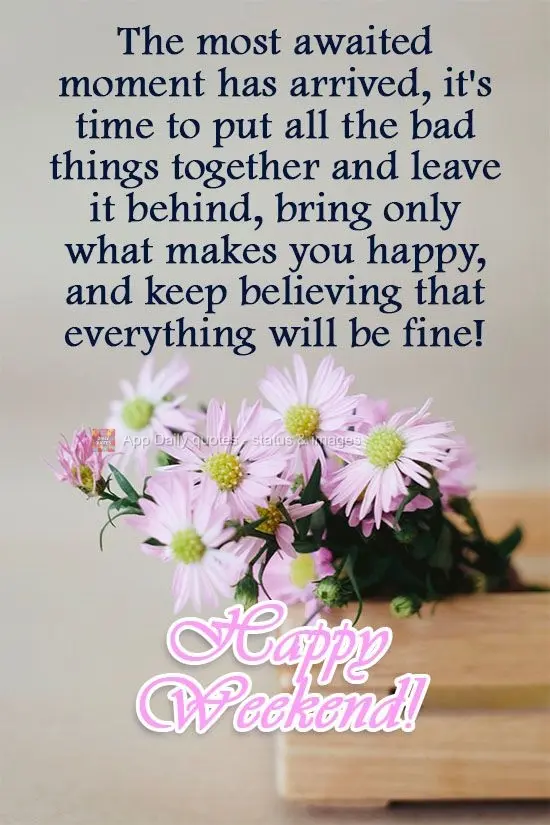 The long awaited moment has arrived. It's time to collect all the bad things together and leave them behind. Take only what makes you happy, and keep bel...