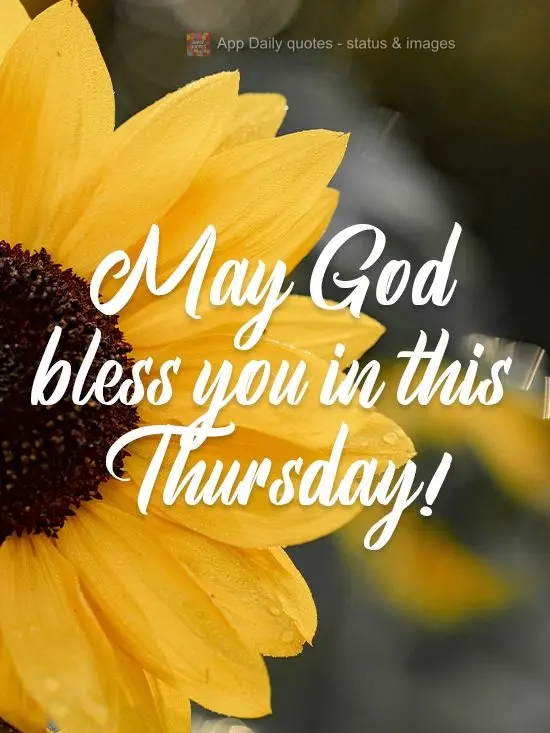 May God bless you this Thursday!