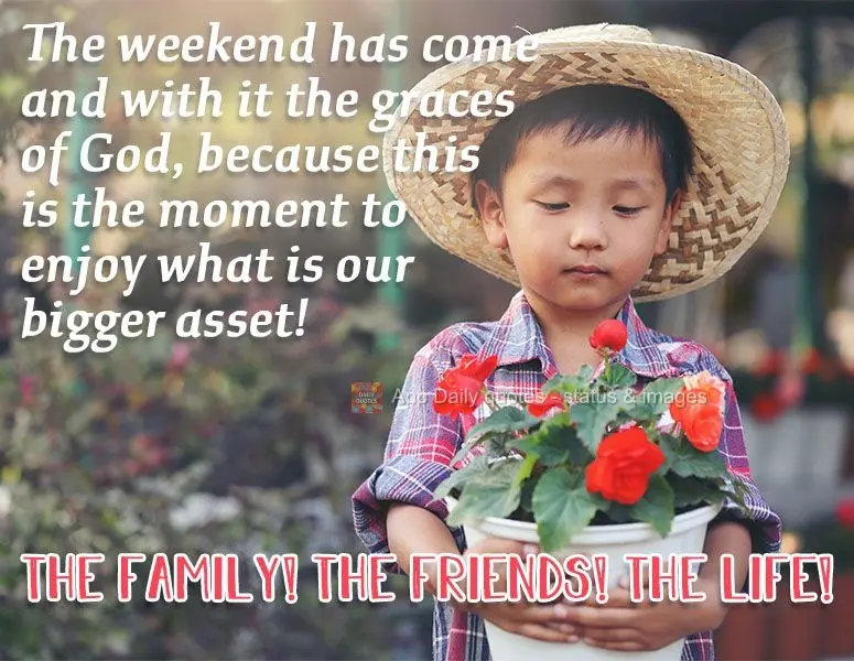 To make your weekend better, I wish you many joys!