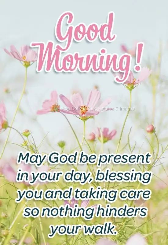 Que Deus esteja presente no seu dia, te abençoando e cuidando para que nada prejudique sua caminhada.
 Bom dia! 