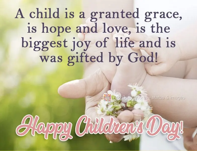 Filho é graça concedida, é esperança e amor, é a maior alegria da vida e foi Deus quem nos presenteou! 
 Feliz dia do filho!