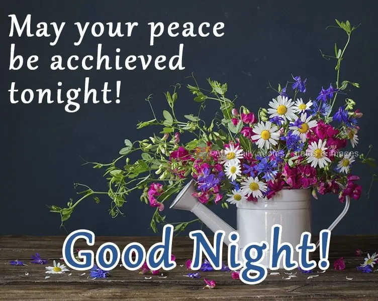 Que tua paz seja alcançada nesta noite! 
 Boa noite!