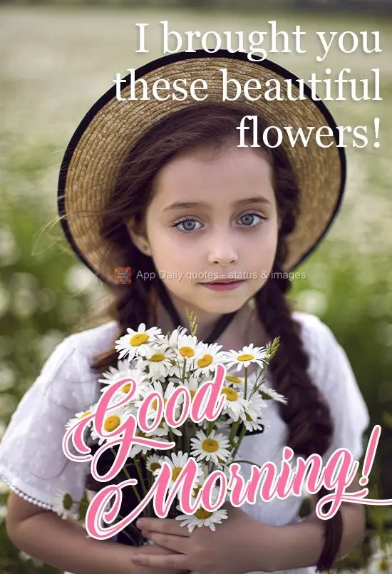 Trouxe essas lindas flores para você!  Bom dia!