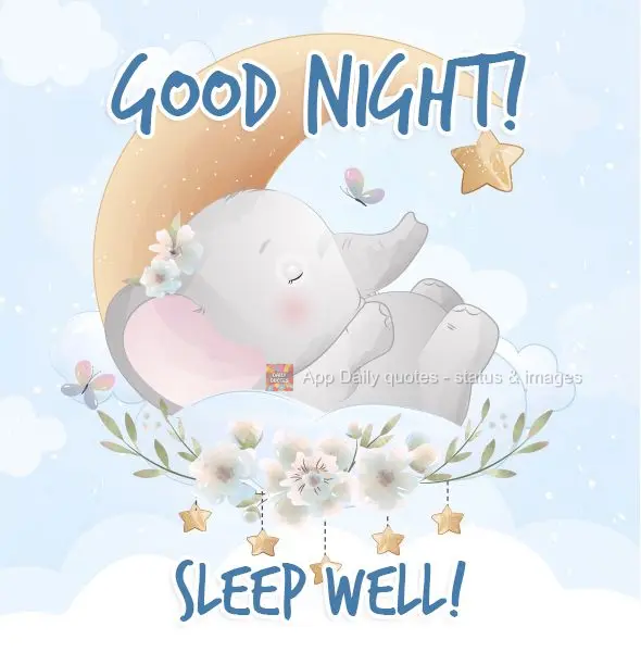 Boa noite! Durma bem!
