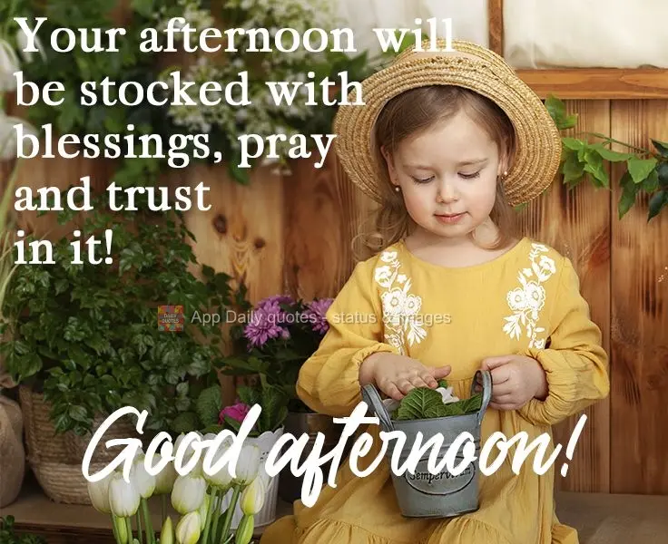 Sua tarde será repleta de bênçãos, ore e confie! 
 Boa tarde!