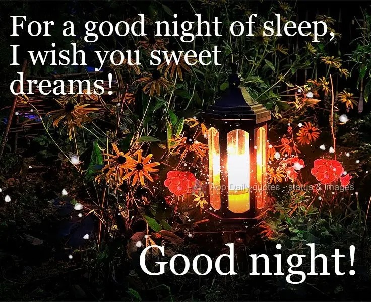 Para uma boa noite de sono eu desejo bons sonhos! 
 Boa noite!