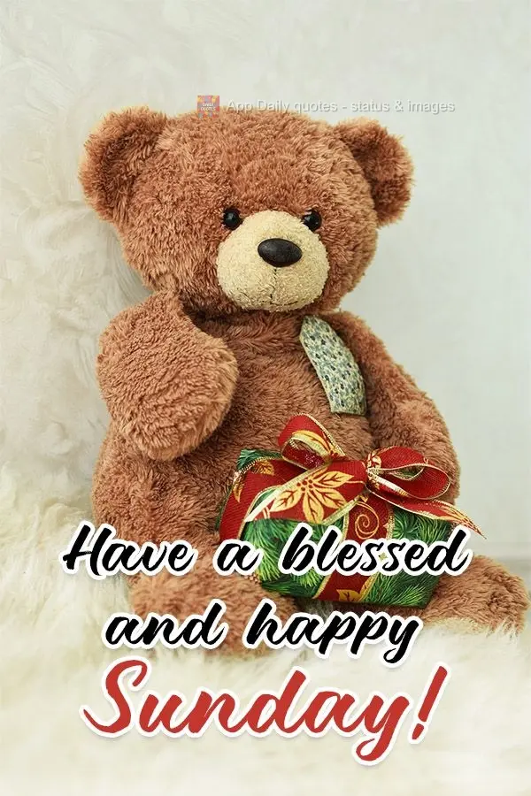 Have a blessed and happy Sunday! 