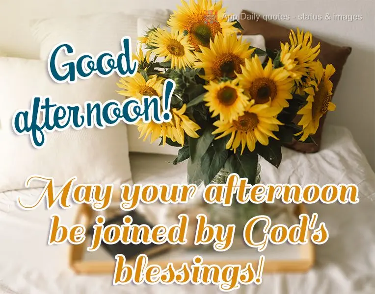 Que a sua tarde venha acompanhada das bênçãos de Deus!  Boa tarde!