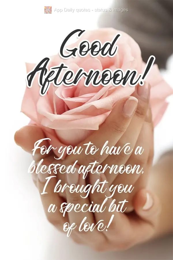 Para que você tenha uma abençoada tarde, trouxe um carinho especial!  Boa tarde!