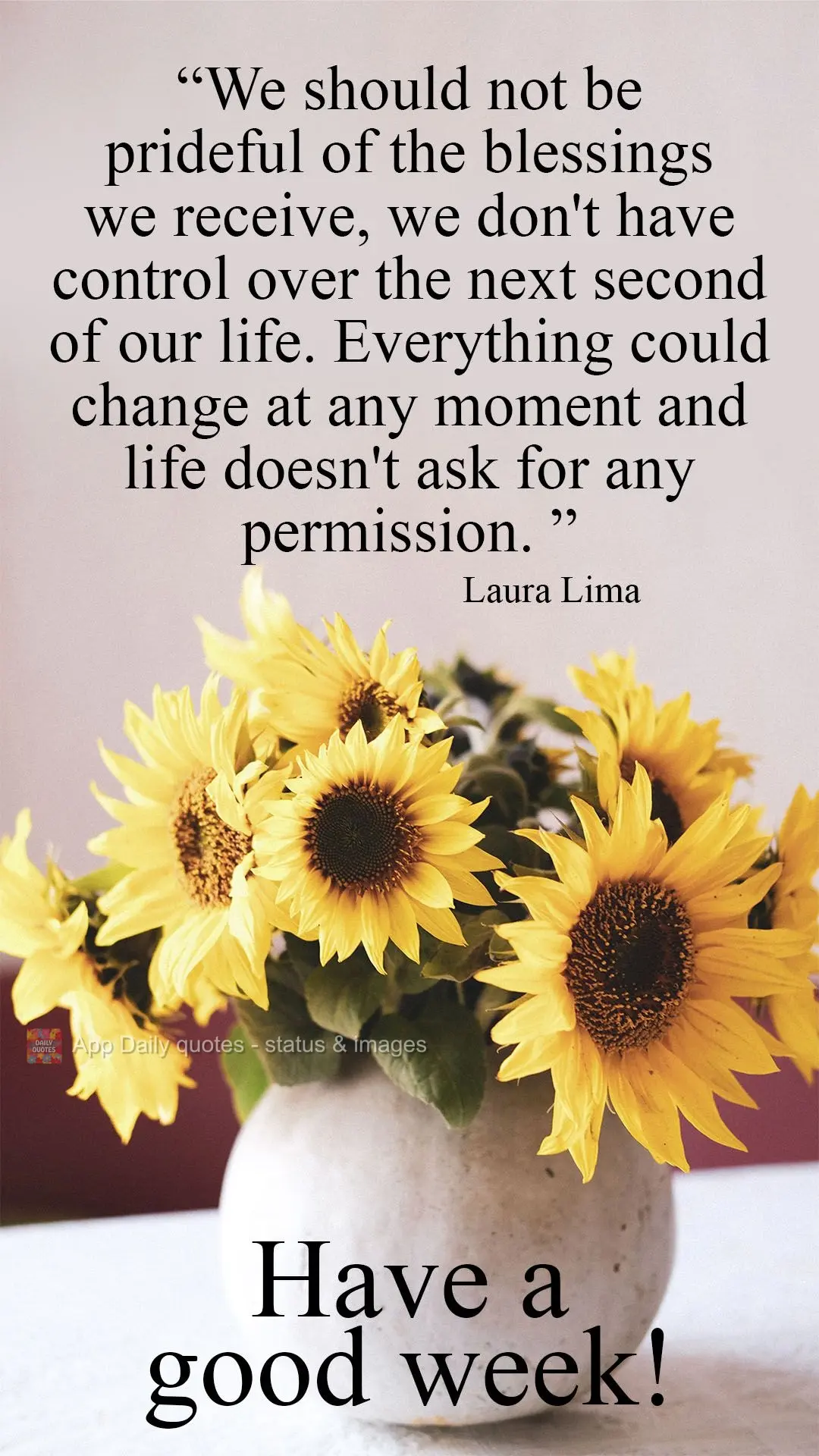 We should not be boastful about the blessings we receive. We don't have control over the next second of our life. Everything could change at any moment, ...