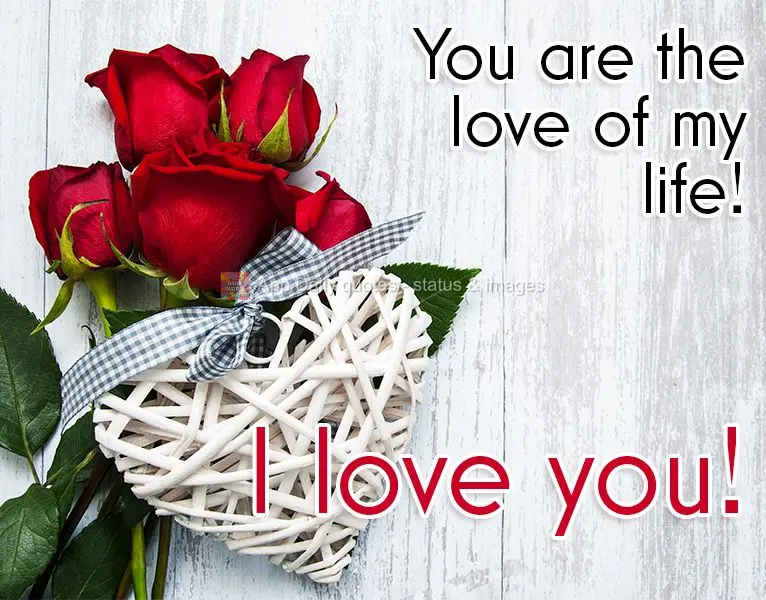 You are the love of my life!  I love you! 