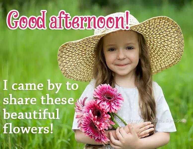 Passei aqui para entregar essas lindas flores! Boa tarde! 