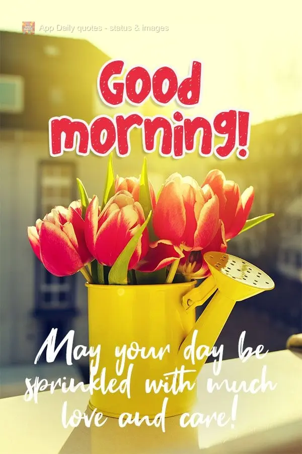 Que teu dia seja regado com muito amor e carinho! Bom dia! 