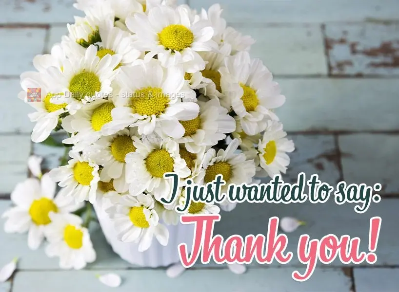 I just wanted to say: Thank you!