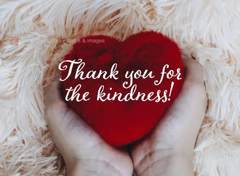 Thank you for the kindness!