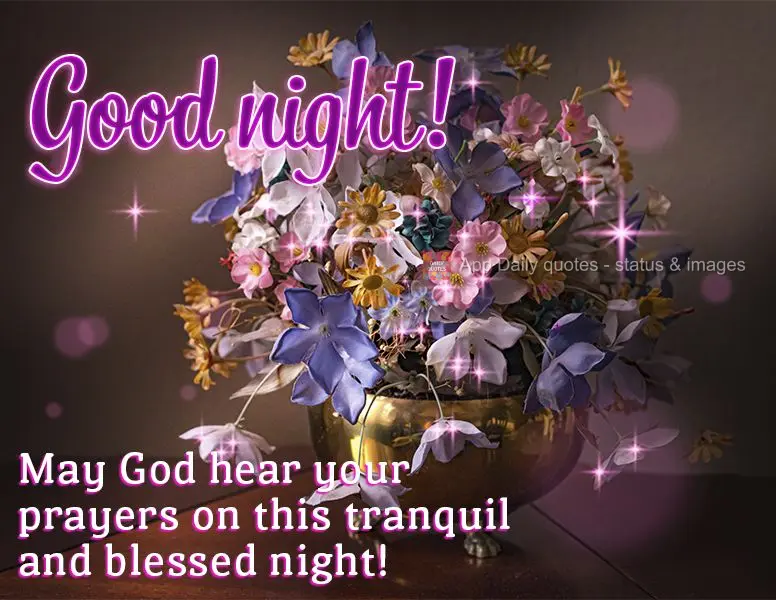 May God hear your prayers on this tranquil and blessed night! Good night!