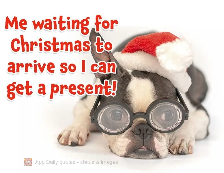 Me waiting for Christmas to arrive so I can get a present!