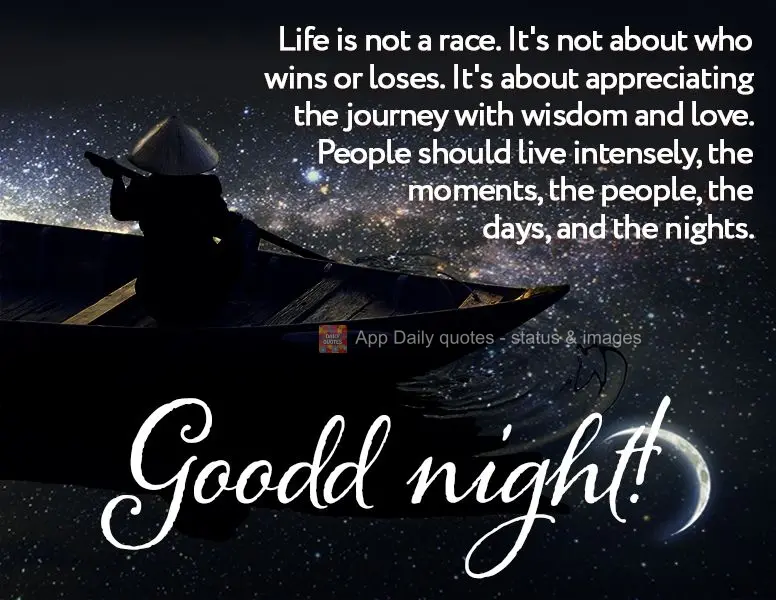 A vida não é uma corrida. Não é sobre quem ganha ou quem perde, mas sim quem aprecia a caminhada com sabedoria e amor, quem vive intensamente os mome...