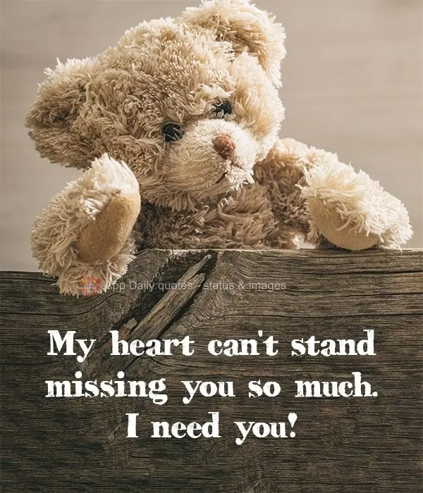 Meu coração já não aguenta tanta saudade, preciso de você!