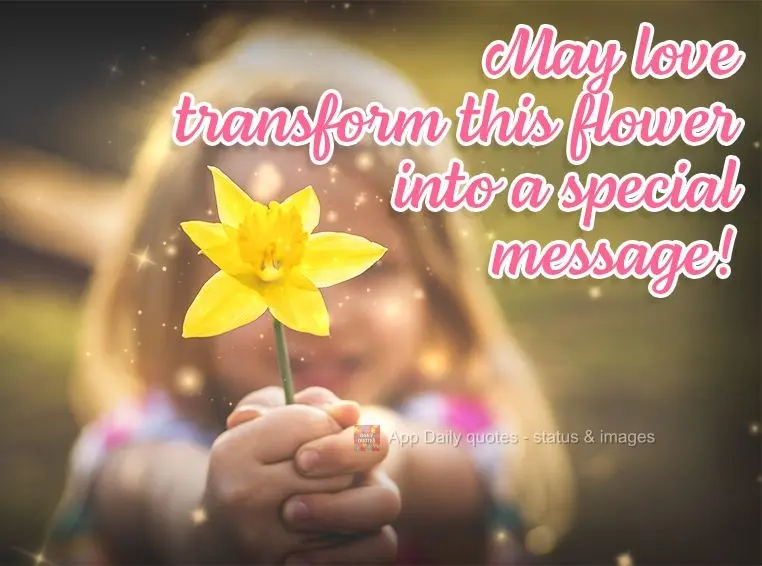 Que o meu amor transforme essa flor em uma mensagem especial!