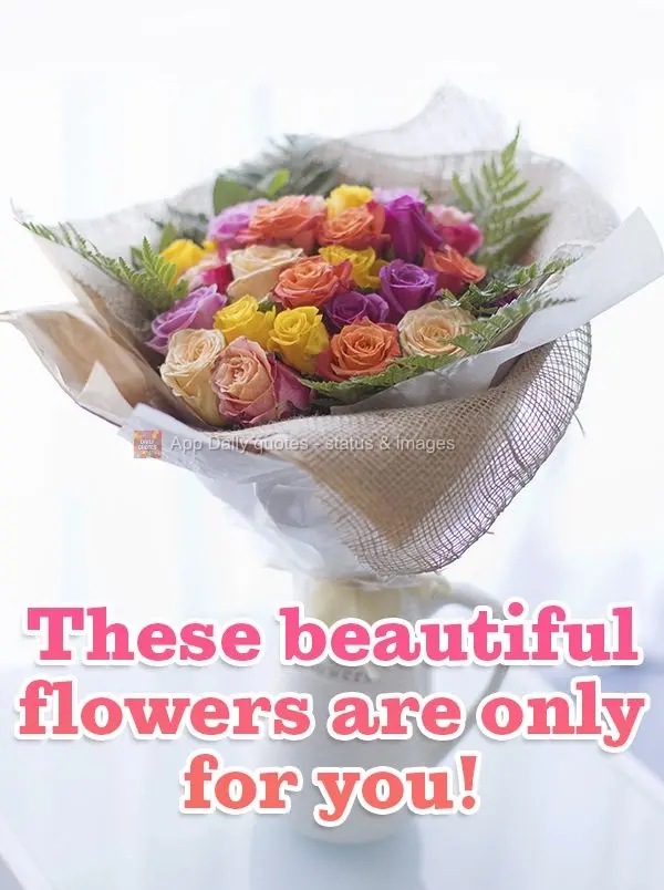 Essas lindas flores são só para você!