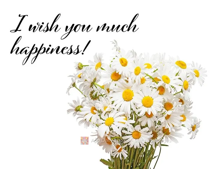 I wish you much happiness!