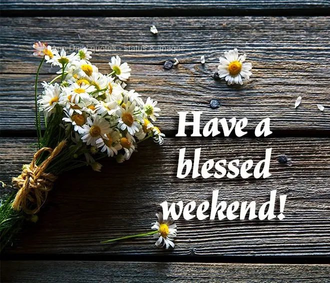 Have a blessed weekend!