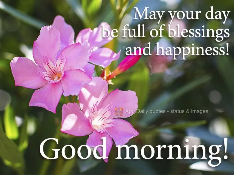 May your day be full of blessings and happiness! Good morning!