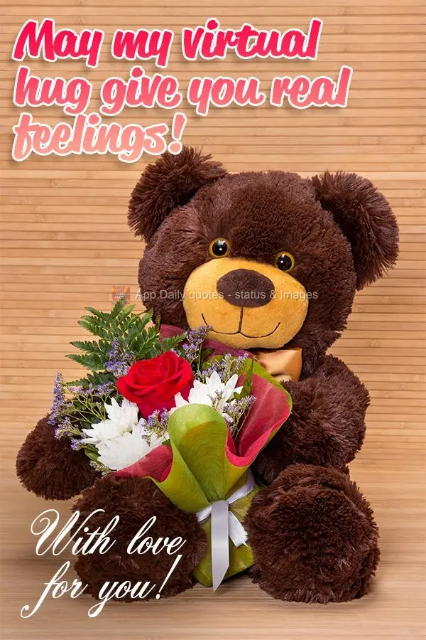 May my virtual hug give you real feelings! With love for you!