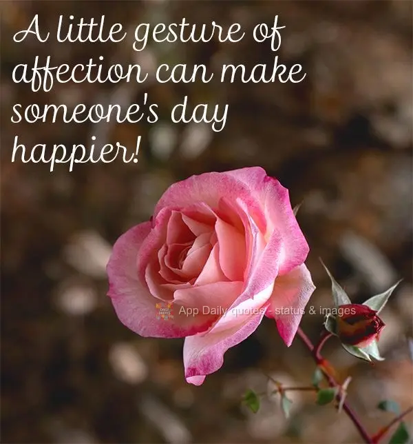 A little gesture of affection can make someone's day happier!