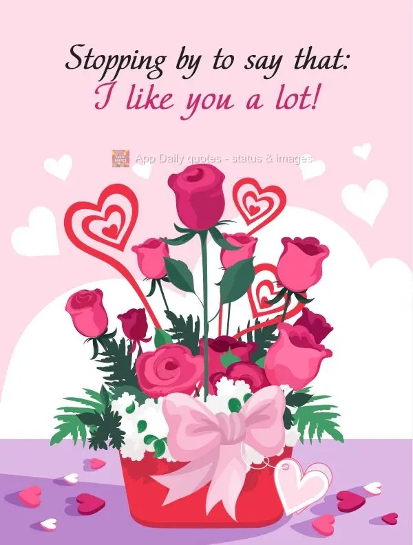 Stopping by to say that: I like you a lot!