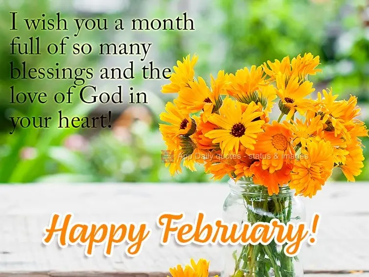 Desejo um mês cheinho de bênçãos e o amor de Deus no coração! Feliz Fevereiro!