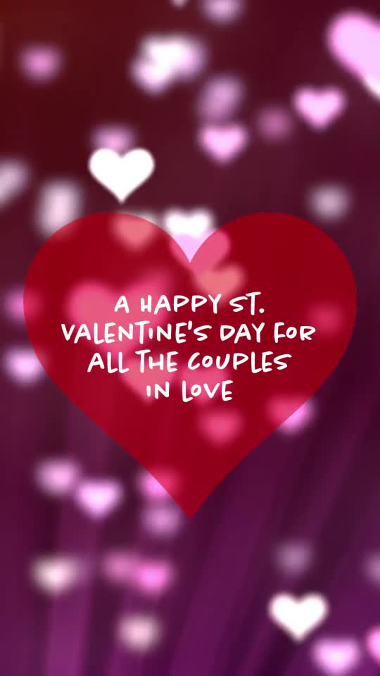 Um feliz dia de São Valentim para todos os casais apaixonados