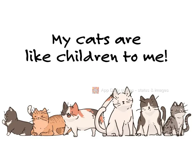 My cats are like children to me!