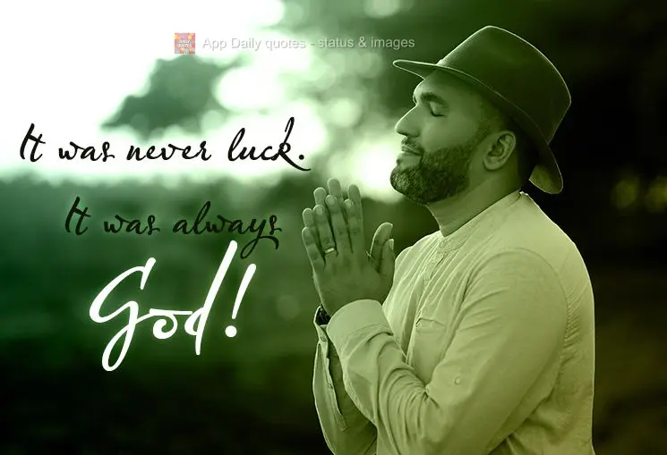 Nunca foi sorte. Sempre foi Deus!