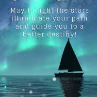 Que nesta noite as estrelas iluminem o seu caminho e te guie para um melhor destino! Boa noite!