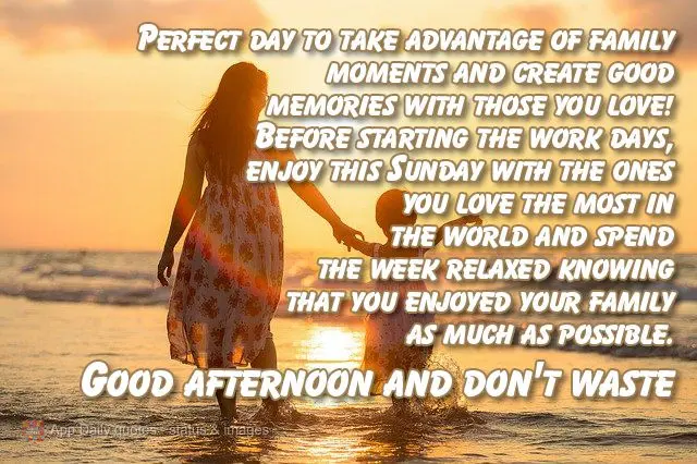 A perfect day to take advantage of family moments and create good memories with those you love! Before starting the work days, enjoy this Sunday with the...