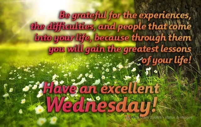 Be grateful for the experiences, the difficulties, and the people that come into your life, because through them you will gain the greatest lessons of yo...