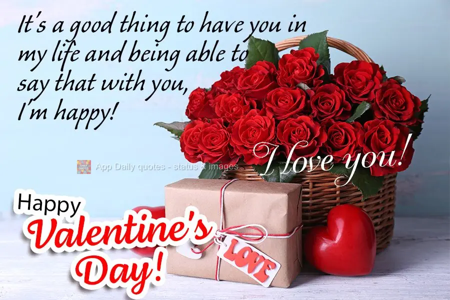 Coisa boa mesmo é ter você na minha vida e poder dizer que contigo eu sou feliz! Eu te amo! Feliz dia dos Namorados!