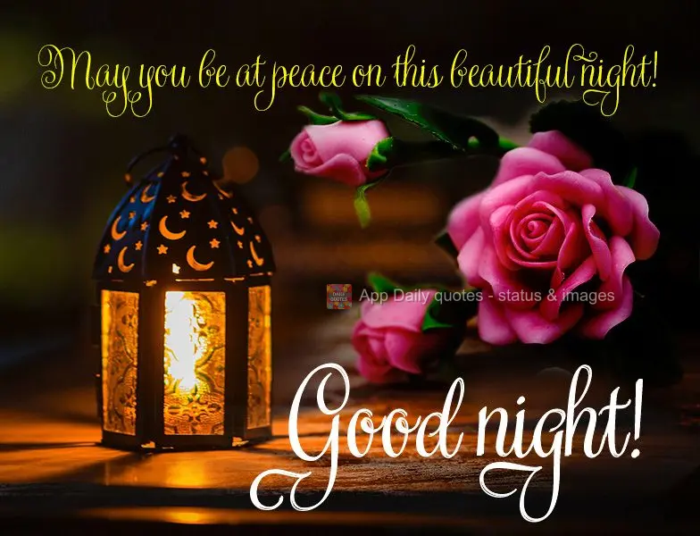 May you be at peace on this beautiful night! Good night!