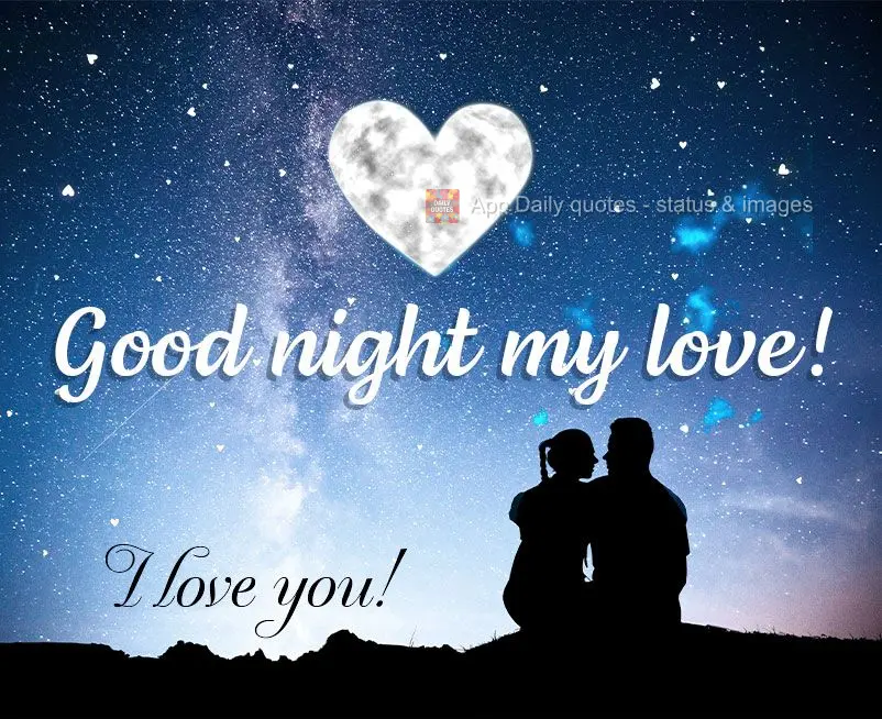 Boa noite, amor! Eu amo você!