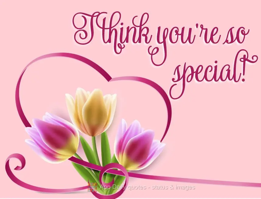I think you're so special!