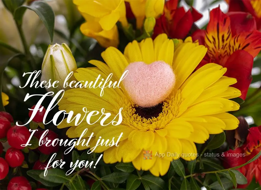 I brought these beautiful flowers just for you!