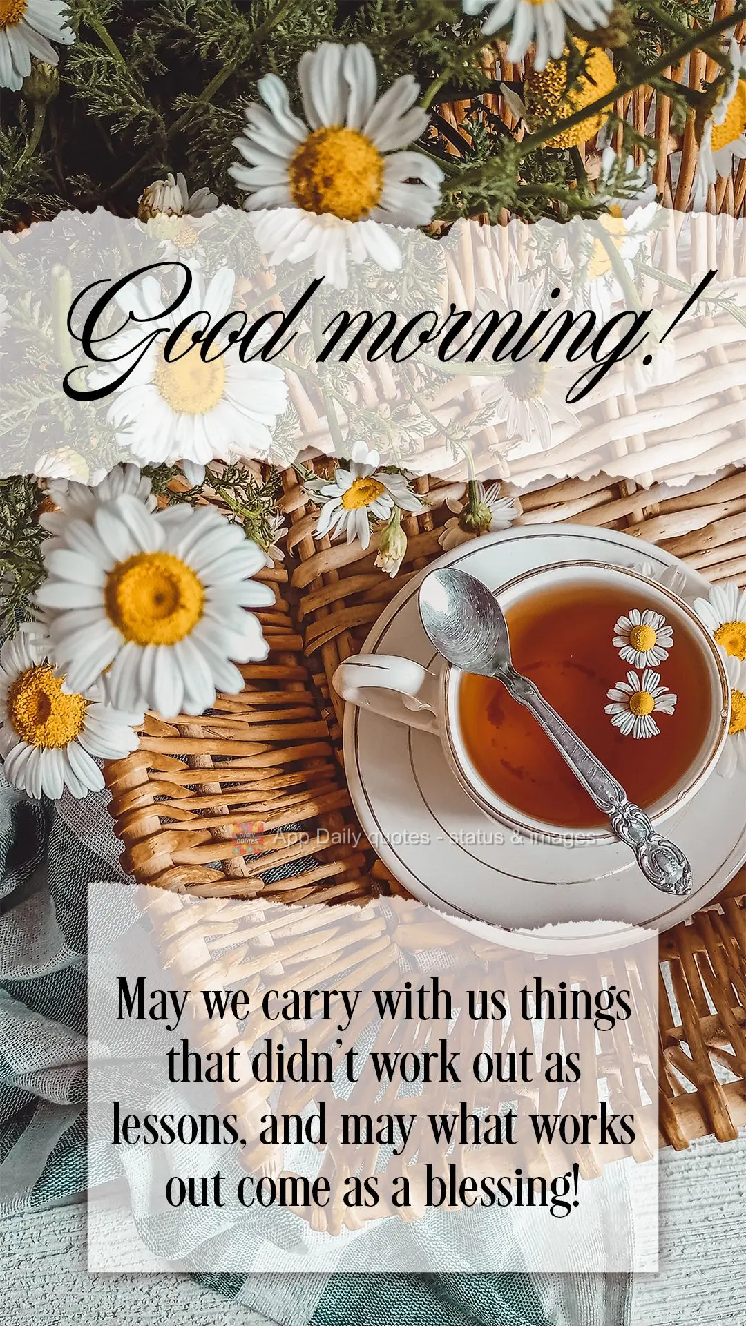 E que a gente leve como lição o que não deu certo, e o que for dar certo que venha como bênção! Bom dia! 