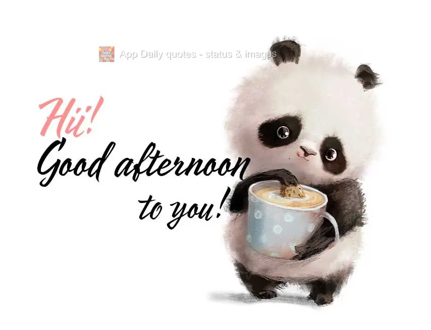 Oie! Boa tarde para você!