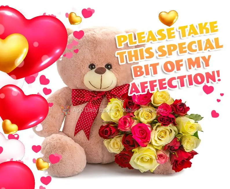 Please take this special bit of my affection!