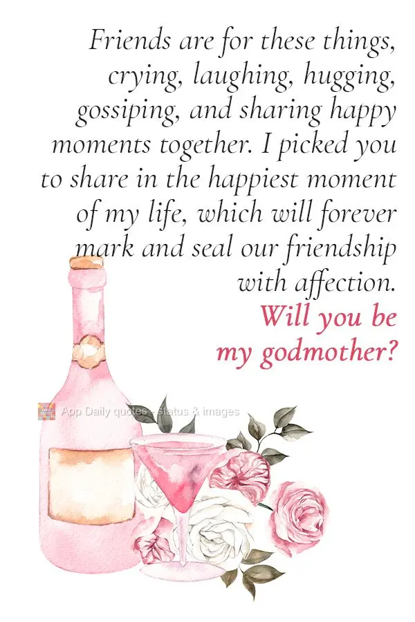 Amiga são para essas coisas, chorar, rir, abraçar, fofocar e compartilhar os melhores momentos juntas. E eu escolhi você para fazer parte do melhor mo...